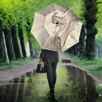 Beige Hawaii Umbrella Hammerhead Shark Tattoo Curve Polynesian - Polynesian Pride