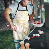 Gold and White Hawaii Apron Hammerhead Shark Tattoo Curve Polynesian - Polynesian Pride