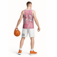Personalised Polynesia Breast Cancer Awareness Basketball Jersey Brave Strong Butterfly Pink Ribbon LT14 - Polynesian Pride