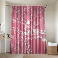 Personalised Polynesia Breast Cancer Awareness Bathroom Set Brave Strong Butterfly Pink Ribbon LT14 Shower Curtain Only Pink - Polynesian Pride