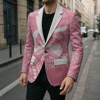 Personalised Polynesia Breast Cancer Awareness Blazer Brave Strong Butterfly Pink Ribbon LT14 - Polynesian Pride