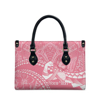 Personalised Polynesia Breast Cancer Awareness Leather Bag Brave Strong Butterfly Pink Ribbon LT14 - Polynesian Pride