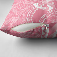 Personalised Polynesia Breast Cancer Awareness Pillow Cover Brave Strong Butterfly Pink Ribbon LT14 - Polynesian Pride