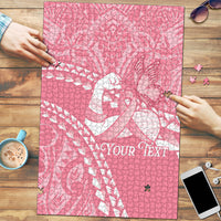 Personalised Polynesia Breast Cancer Awareness Puzzle Brave Strong Butterfly Pink Ribbon LT14 Pink - Polynesian Pride