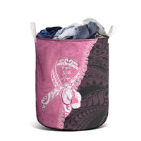 Polynesia Breast Cancer Awareness Laundry Basket Fight With Hope Pink Ribbon Boxing Gloves LT14 - Polynesian Pride