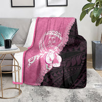 Polynesia Breast Cancer Awareness Blanket Fight With Hope Pink Ribbon Boxing Gloves LT14 - Polynesian Pride