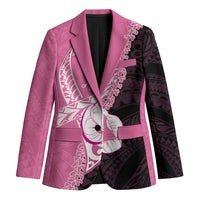 Personalised Polynesia Breast Cancer Awareness Blazer Fight With Hope Pink Ribbon Boxing Gloves LT14 Unisex Pink - Polynesian Pride