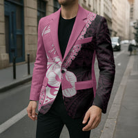 Personalised Polynesia Breast Cancer Awareness Blazer Fight With Hope Pink Ribbon Boxing Gloves LT14 - Polynesian Pride