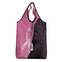 Polynesia Breast Cancer Awareness Grocery Bag Fight With Hope Pink Ribbon Boxing Gloves LT14 - Polynesian Pride