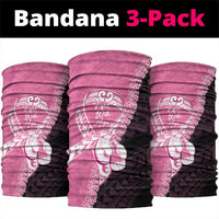 Polynesia Breast Cancer Awareness Neck Gaiter Fight With Hope Pink Ribbon Boxing Gloves LT14 package One Size: 25*50cm Pink - Polynesian Pride