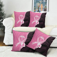 Polynesia Breast Cancer Awareness Pillow Cover Fight With Hope Pink Ribbon Boxing Gloves LT14 - Polynesian Pride
