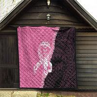 Polynesia Breast Cancer Awareness Quilt Fight With Hope Pink Ribbon Boxing Gloves LT14 - Polynesian Pride