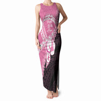 Personalised Polynesia Breast Cancer Awareness Tank Maxi Dress Fight With Hope Pink Ribbon Boxing Gloves LT14 Women Pink - Polynesian Pride