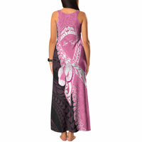 Personalised Polynesia Breast Cancer Awareness Tank Maxi Dress Fight With Hope Pink Ribbon Boxing Gloves LT14 - Polynesian Pride