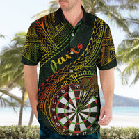 Personalised Polynesian Darts Hawaiian Shirt Dart Lovers Tribal Pattern Mix Tropical Leaves LT14 - Polynesian Pride