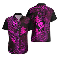 Hawaii Hawaiian Shirt Fish Hook Tattoo Mix Polynesian Plumeria Pink Version LT14 - Polynesian Pride