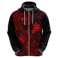Hawaii Hoodie Fish Hook Tattoo Mix Polynesian Plumeria Red Version LT14 - Polynesian Pride