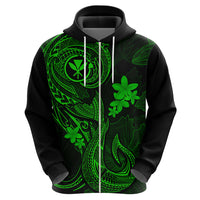 Hawaii Hoodie Fish Hook Tattoo Mix Polynesian Plumeria Green Version LT14 - Polynesian Pride