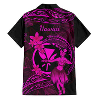 Hawaii Kid Hawaiian Shirt Hula Girl Mix Polynesian Plumeria Pink Version LT14 - Polynesian Pride