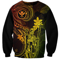 Hawaii Sweatshirt King Kamehameha Mix Polynesian Plumeria Reggae Version LT14 Unisex Reggae - Polynesian Pride