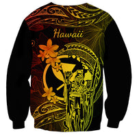 Hawaii Sweatshirt King Kamehameha Mix Polynesian Plumeria Reggae Version LT14 - Polynesian Pride
