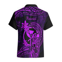 Hawaii Hawaiian Shirt King Kamehameha Mix Polynesian Plumeria Purple Version LT14 - Polynesian Pride