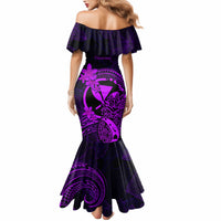 Hawaii Mermaid Dress Pineapple Mix Polynesian Plumeria Purple Version LT14 - Polynesian Pride