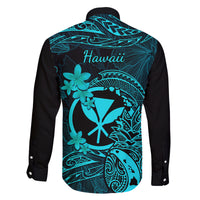 Hawaii Family Matching Puletasi Dress and Hawaiian Shirt Pineapple Mix Polynesian Plumeria Turquoise Version LT14 - Polynesian Pride