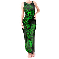 Hawaii Tank Maxi Dress Pineapple Mix Polynesian Plumeria Green Version LT14 Women Green - Polynesian Pride