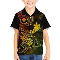 hawaii-family-matching-off-shoulder-short-dress-and-hawaiian-shirt-shaka-tattoo-mix-polynesian-plumeria-reggae-version