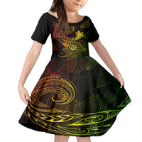 hawaii-kid-short-sleeve-dress-shaka-tattoo-mix-polynesian-plumeria-reggae-version