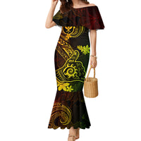 Hawaii Mermaid Dress Shaka Tattoo Mix Polynesian Plumeria Reggae Version LT14 Women Reggae - Polynesian Pride