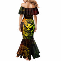 Hawaii Mermaid Dress Shaka Tattoo Mix Polynesian Plumeria Reggae Version LT14 - Polynesian Pride