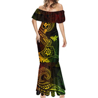 Hawaii Mermaid Dress Shaka Tattoo Mix Polynesian Plumeria Reggae Version LT14 - Polynesian Pride