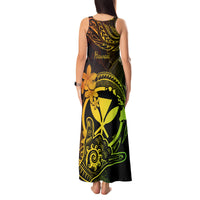 Hawaii Tank Maxi Dress Shaka Tattoo Mix Polynesian Plumeria Reggae Version LT14 - Polynesian Pride