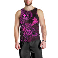 hawaii-men-tank-top-shaka-tattoo-mix-polynesian-plumeria-pink-version