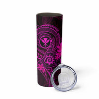 Hawaii Skinny Tumbler Shaka Tattoo Mix Polynesian Plumeria Pink Version
