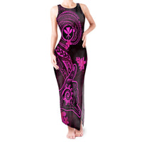 hawaii-tank-maxi-dress-shaka-tattoo-mix-polynesian-plumeria-pink-version
