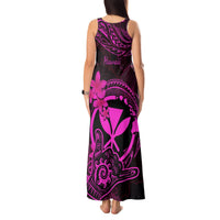 Hawaii Tank Maxi Dress Shaka Tattoo Mix Polynesian Plumeria Pink Version LT14 - Polynesian Pride