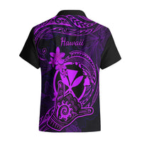 Hawaii Hawaiian Shirt Shaka Tattoo Mix Polynesian Plumeria Purple Version LT14 - Polynesian Pride