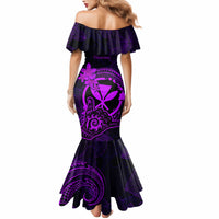 Hawaii Mermaid Dress Shaka Tattoo Mix Polynesian Plumeria Purple Version LT14 - Polynesian Pride