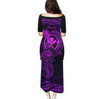 Hawaii Puletasi Shaka Tattoo Mix Polynesian Plumeria Purple Version LT14 - Polynesian Pride