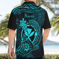 Hawaii Hawaiian Shirt Shaka Tattoo Mix Polynesian Plumeria Turquoise Version LT14 - Polynesian Pride