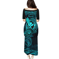 Hawaii Puletasi Shaka Tattoo Mix Polynesian Plumeria Turquoise Version LT14 - Polynesian Pride