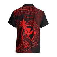 Hawaii Hawaiian Shirt Shaka Tattoo Mix Polynesian Plumeria Red Version LT14 - Polynesian Pride