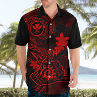 Hawaii Hawaiian Shirt Shaka Tattoo Mix Polynesian Plumeria Red Version LT14 - Polynesian Pride