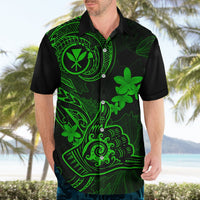 Hawaii Hawaiian Shirt Shaka Tattoo Mix Polynesian Plumeria Green Version LT14 - Polynesian Pride