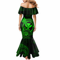 Hawaii Mermaid Dress Shaka Tattoo Mix Polynesian Plumeria Green Version LT14 - Polynesian Pride