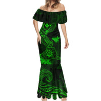 Hawaii Mermaid Dress Shaka Tattoo Mix Polynesian Plumeria Green Version LT14 - Polynesian Pride