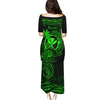 Hawaii Puletasi Shaka Tattoo Mix Polynesian Plumeria Green Version LT14 - Polynesian Pride